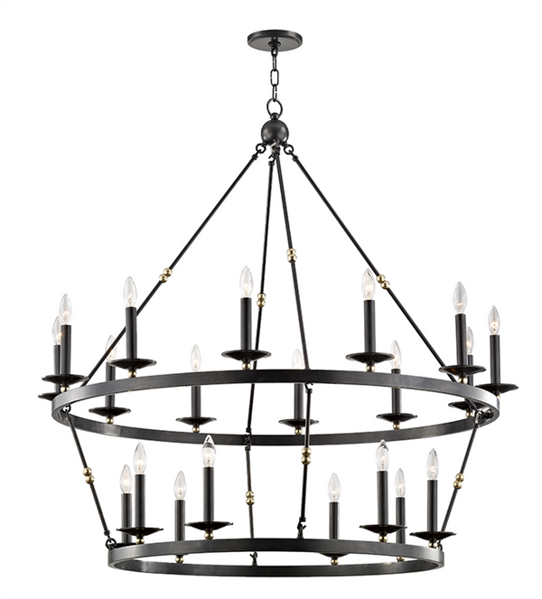 Chandelier, 20-Light, Aged Old Bronze, 46.75"W (3247-AOB A2JUD)