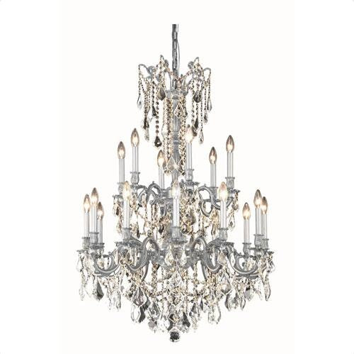 Pewter Chandelier with Royal Cut Crystal