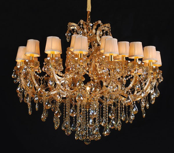 traditional crystal Chandelier in gold plated finish