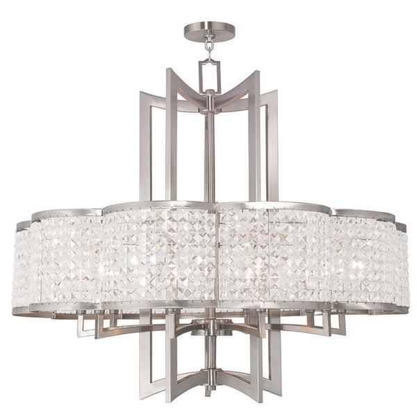 Grammercy Brushed Nickel 34-Inch Ten-Light Pendant