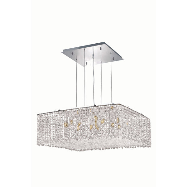 Moda Chrome 13-Light Pendant with Royal Cut Crystal