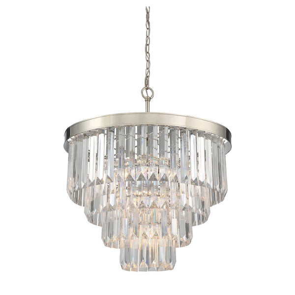 Polished Nickel Six-Light Pendant