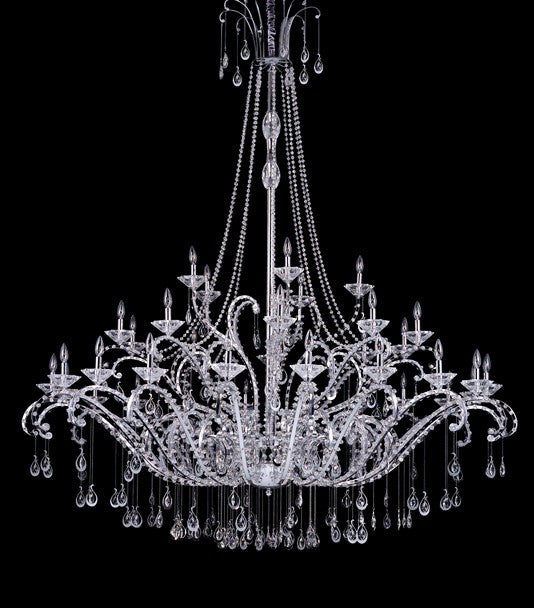 36 light crystal chandelier in chrome