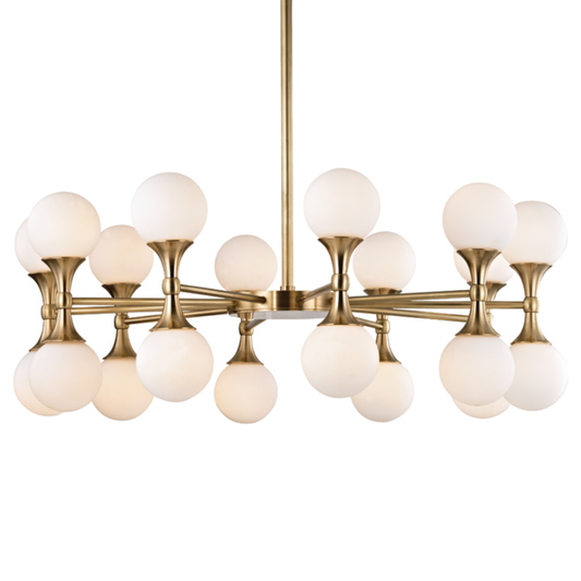 Astoria Chandelier in Aged Brass