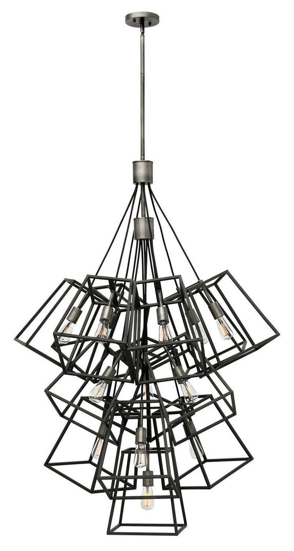 Foyer Hall Pendant, 13-Light, Antique Nickel, 54.75"H (3358DZ RCW1)