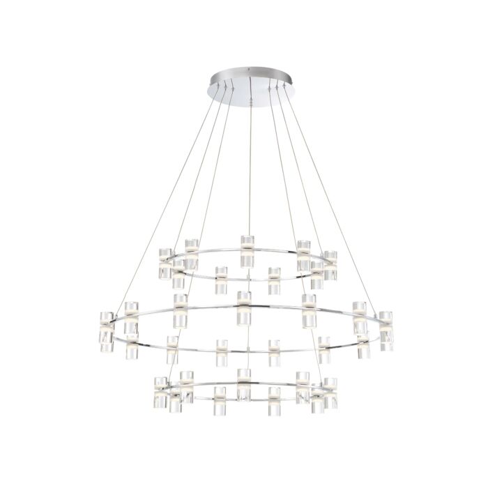 Eurofase Netto 33-Light Chandelier in Chrome