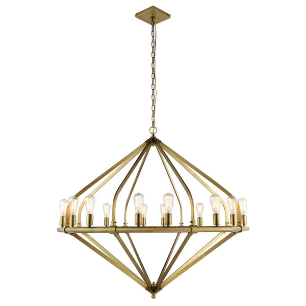 Brass 16-Light Chandelier