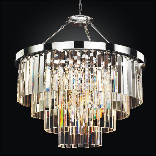 Timeless Chrome 28-Inch Convertible Chandelier