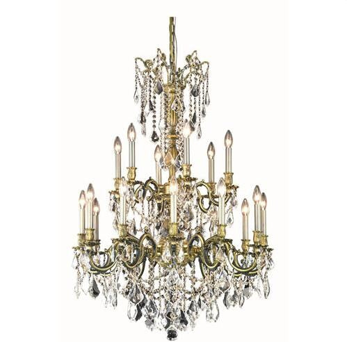 Bronze Chandelier with Royal Cut Crystal