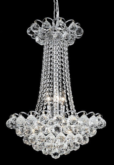 6 Lights crystal chandelier Chrome plated