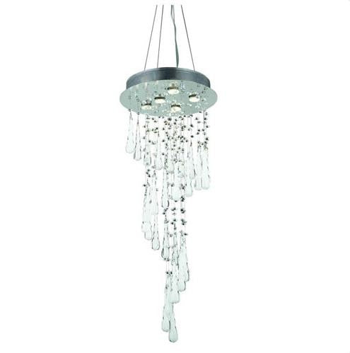 Chrome Five Light 36-in Chandelier