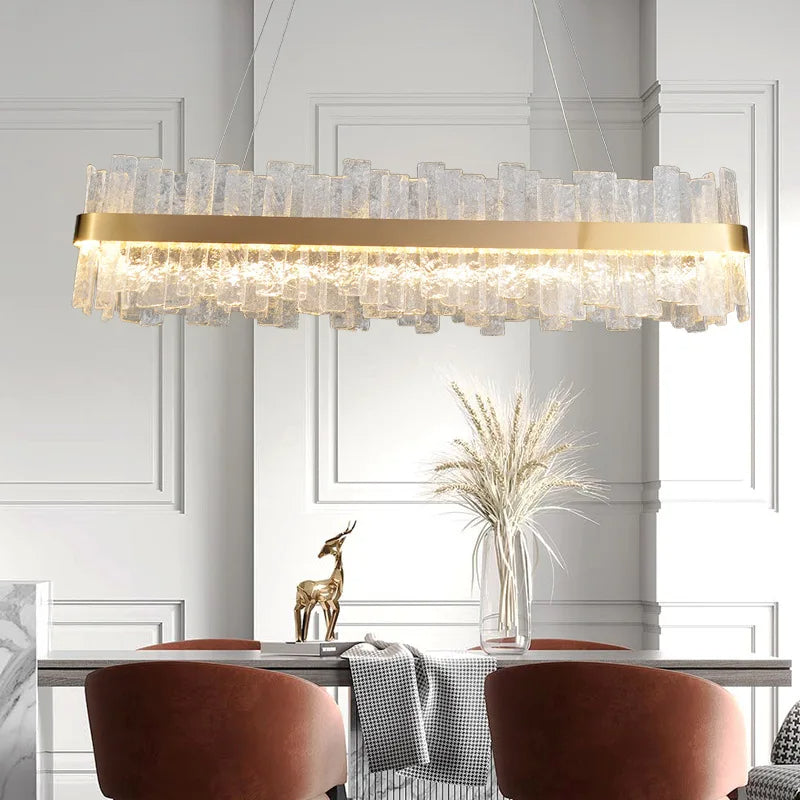 Ariano Frosted Glass Dining Room Chandelier