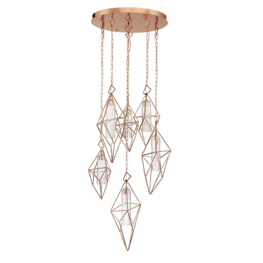 Eurofase Verdino 6-Light Chandelier in Gold