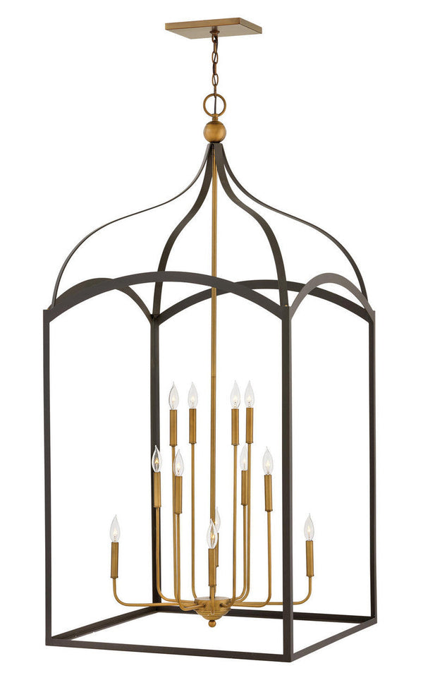 Chandelier, 12-Light, Bronze/Heirloom Brass, 30"W (3419BZ Y8AC)