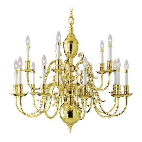 Polished Brass Chandelier