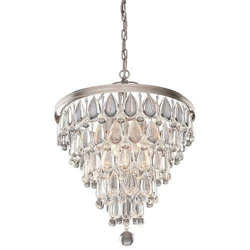 Silver Six-Light 18-Inch Wide Chandelier