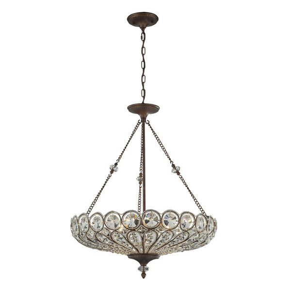 Christina Six Light Pendant In Mocha