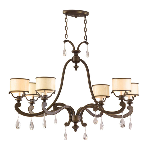 Roma Classic Bronze Six-Light Island Pendant