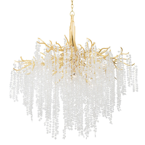 Chandelier, 12-Light, Gold Leaf, 48.75"W (350-49-GL 95EH)