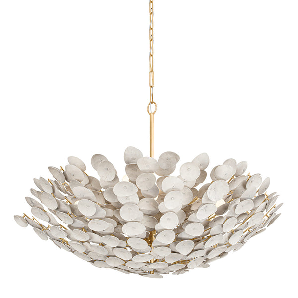 Chandelier, 12-Light, Vintage Gold Leaf, 48.5"W (356-49-VGL 95F0)