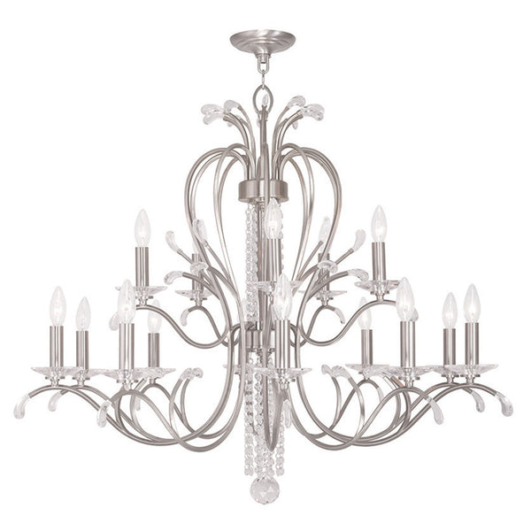 Nickel 38-Inch 15-Light Chandelier