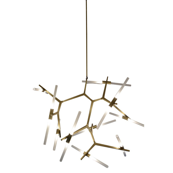 Brushed Brass 20-Light Chandelier