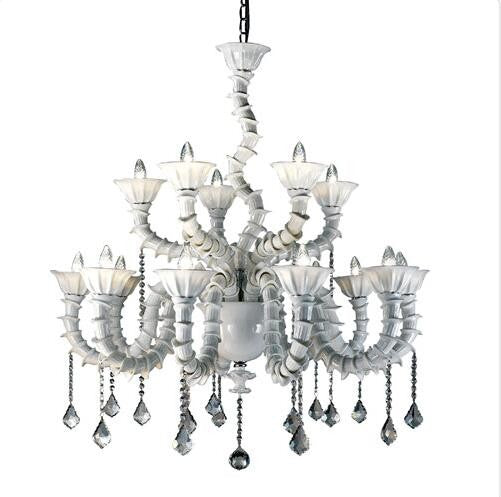 Chrome Eighteen-Light Chandelier