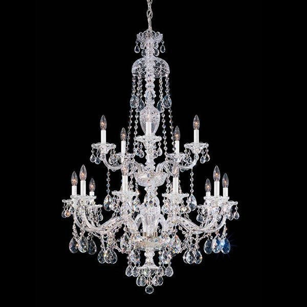 Polished chrome 15 Light Bohemian crystal Chandelier