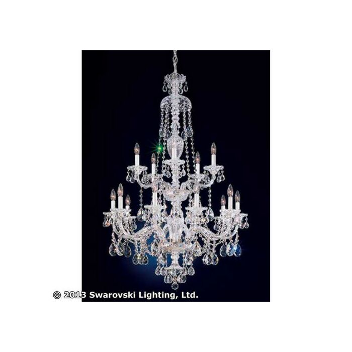 Sterling 15-Light Chandelier in Silver