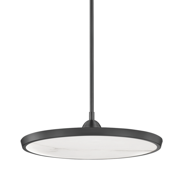 Pendant, LED, Old Bronze, Alabaster Shade, 20.25"W (3621-OB UF9J)