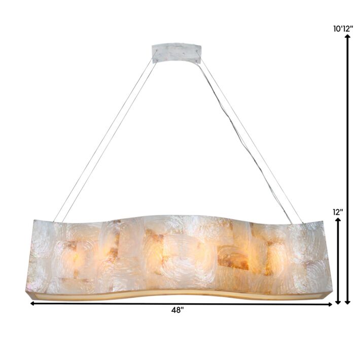 Big 6-Light Linear Pendant in Kabebe