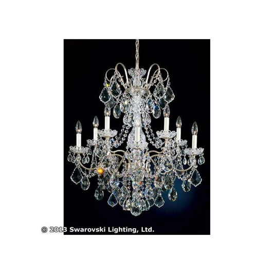 New Orleans 10-Light Chandelier in Antique Silver