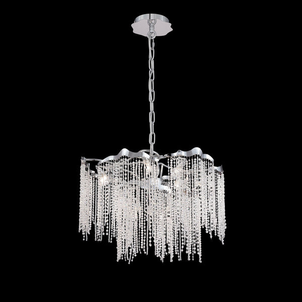 Chrome 23-Inch Nine-Light Chandelier