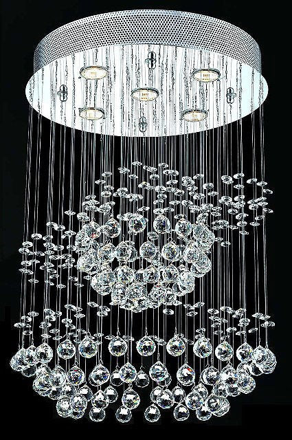 4 light polished chrome Contemporary galaxy Crystal Chandelier