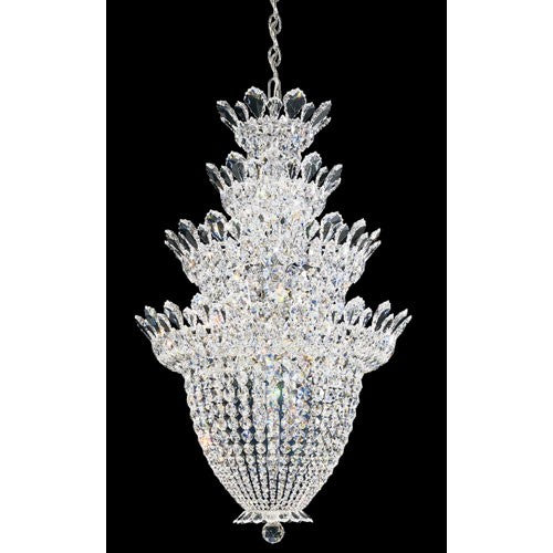 Silver 24-Light Crystal Swarovski Elements Pendant, 24W x 38H x 24D