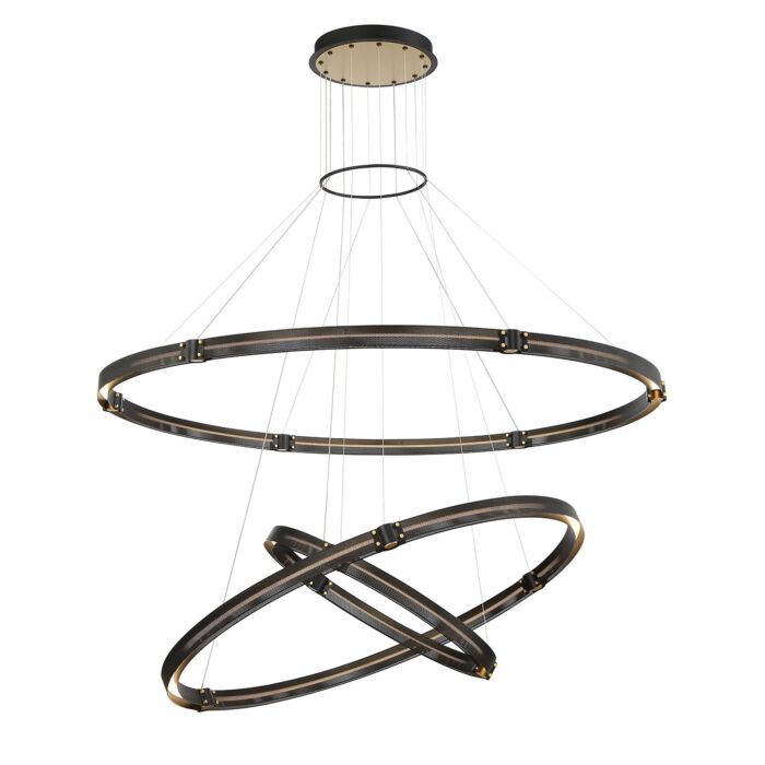 Admiral LED Chandelier in Matte Black Gold by Eurofase