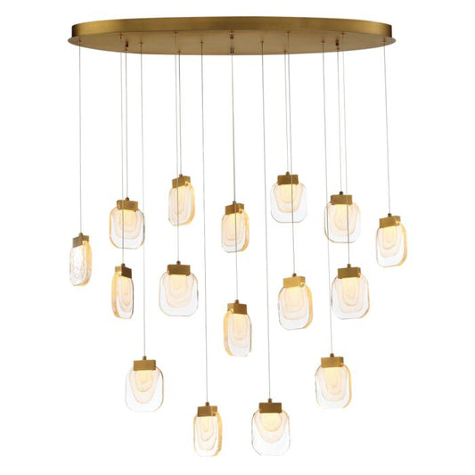 Eurofase Paget 16-Light Chandelier in Gold