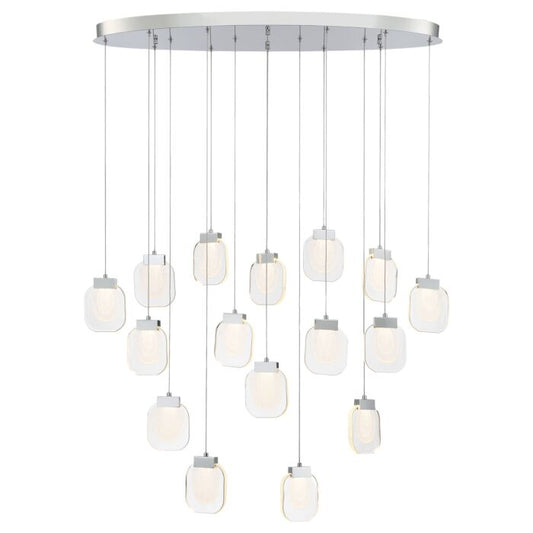 Eurofase Paget 16-Light Chandelier in Chrome