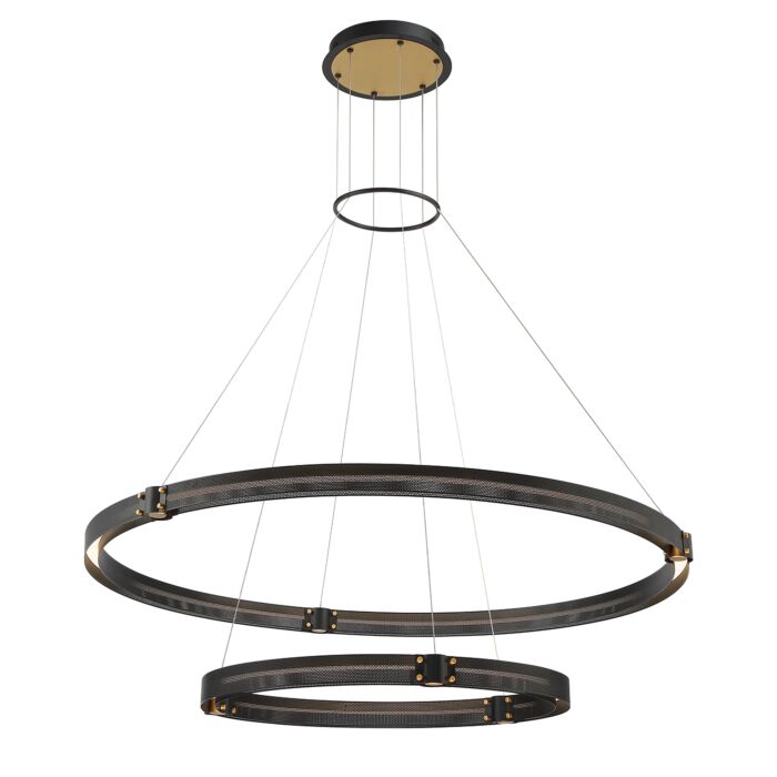 Admiral LED Chandelier in Matte Black Gold by Eurofase