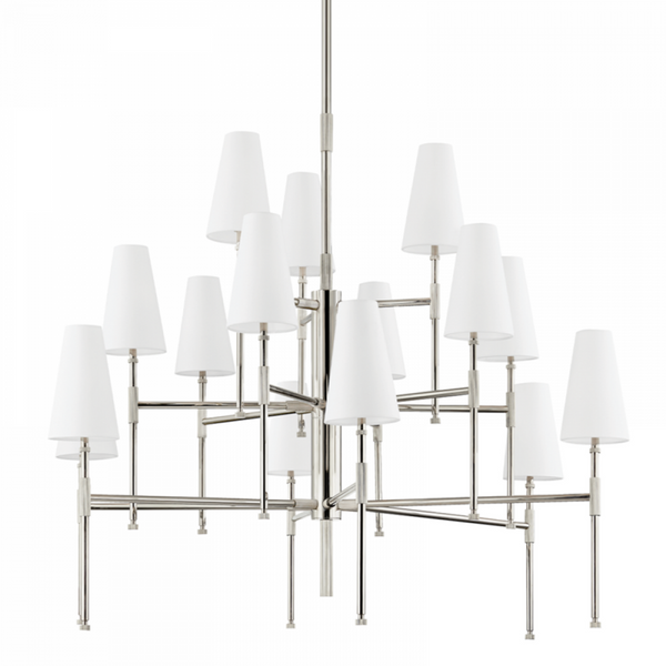 Chandelier, 15-Light, Polished Nickel, 48"W (3748-PN A8J7V)