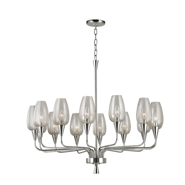 Longmont Polished Nickel Fourteen-Light Chandelier