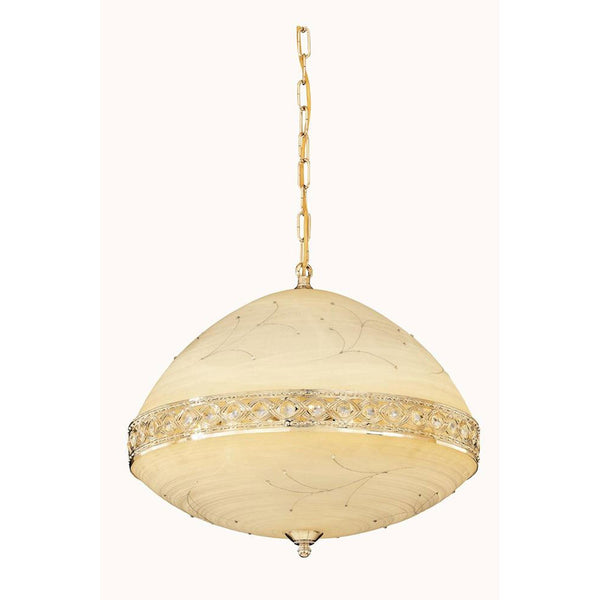 Italia Gold 20-Inch Six-Light Pendant with Swarovski Elements Crystal