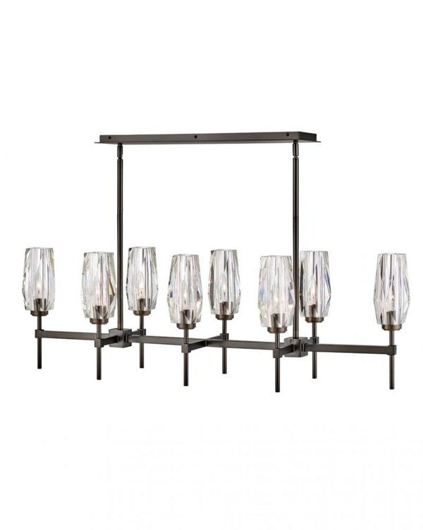 Linear Chandelier, 8-Light, Steel, 46"W (38256BX 9U696)