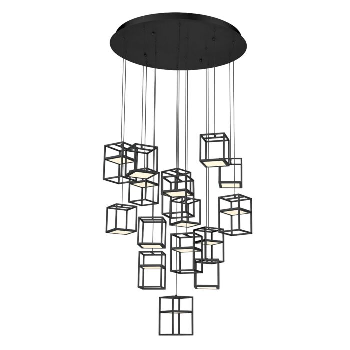 Eurofase Ferro 1-Light Chandelier in Black