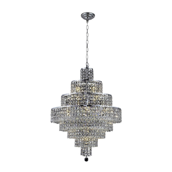 26-Inch Eight-Tier Chandelier with Royal Cut Clear Crystal