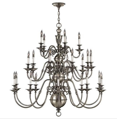 Pewter Twenty-Five Light Chandelier