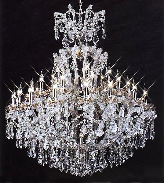 Polished chrome Maria Theresa chandelier dressed with chinese number one crystal