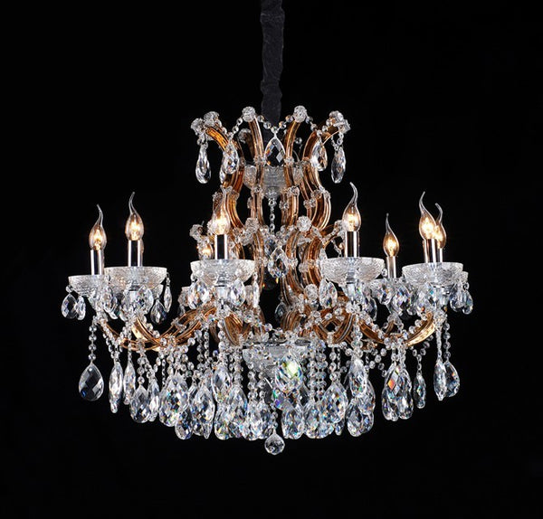 Gold plated traditional crystal Chandelier