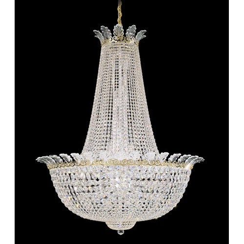 Roman Empire Polished Gold 44-Light Clear Spectra Crystal Pendant, 40W x 49.5H x 40D