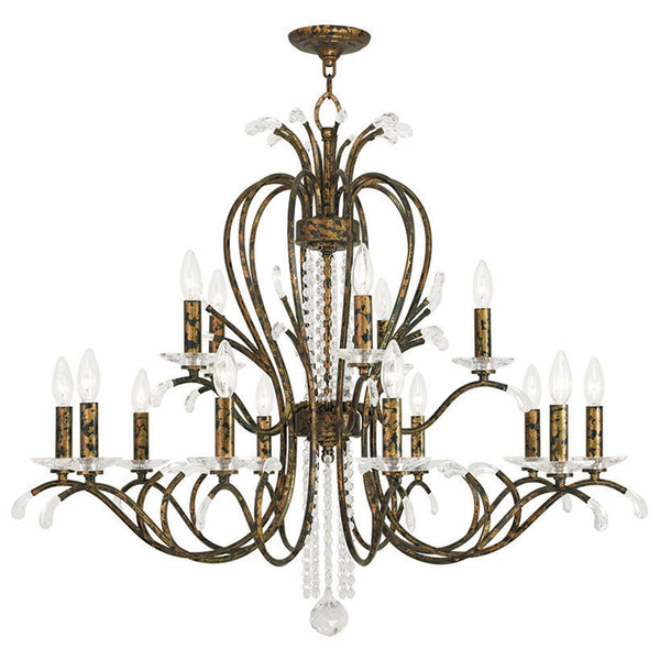 Golden Bronze 38-Inch 15-Light Chandelier